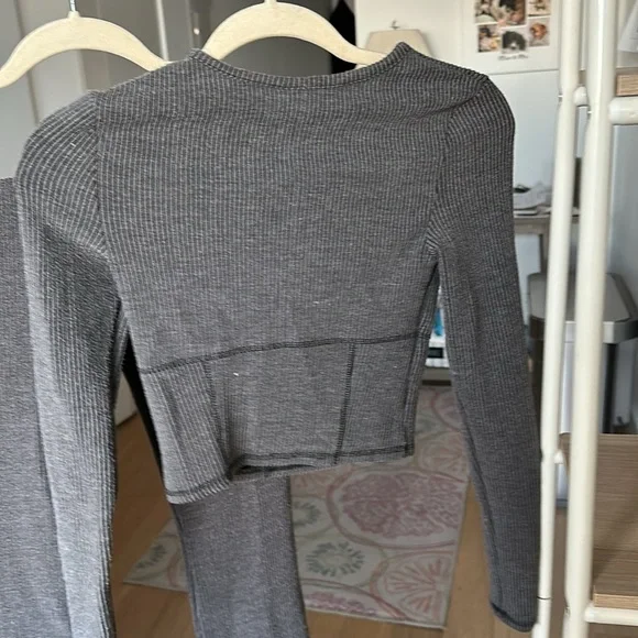 Wild fable ribbed grey matching set - size xs - Picture 3 of 5